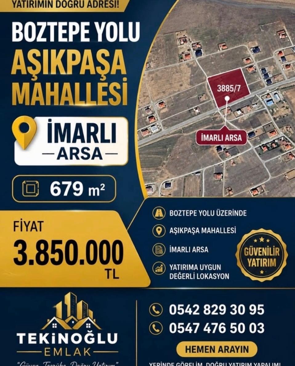 TEKİNOĞLU EMLAKTAN SATILIK İMARLI ARSA